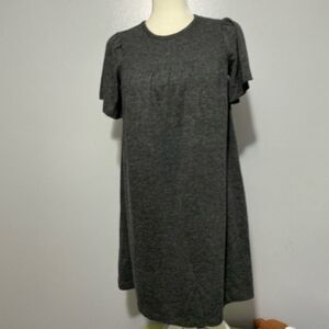Loft Womens dress Gray Baby Doll Shift stretch soft comfort size XS